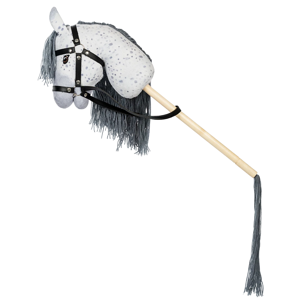 Hobby Horse Apfelschimmel mit Trense und Schweif