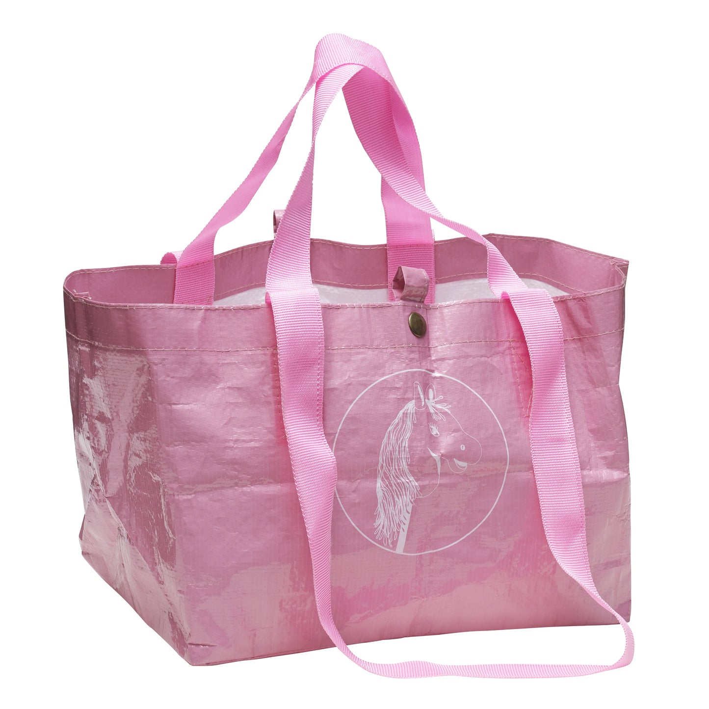 hobby horse tasche in rosa mit Abbildung eines hobby horses