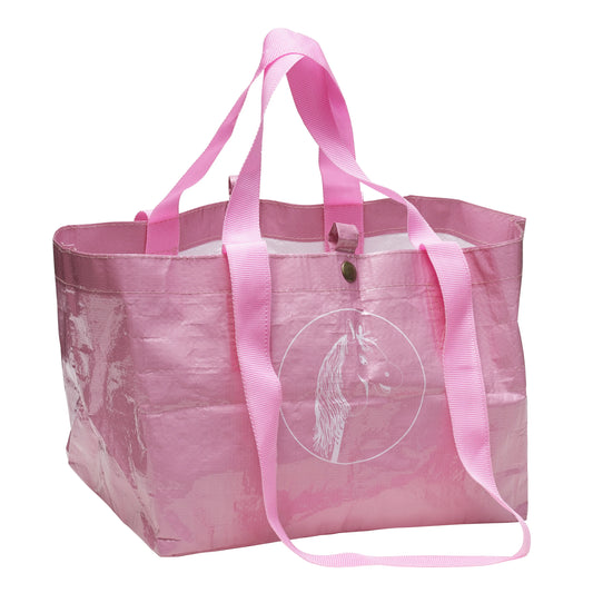 hobby horse tasche in rosa mit Abbildung eines hobby horses