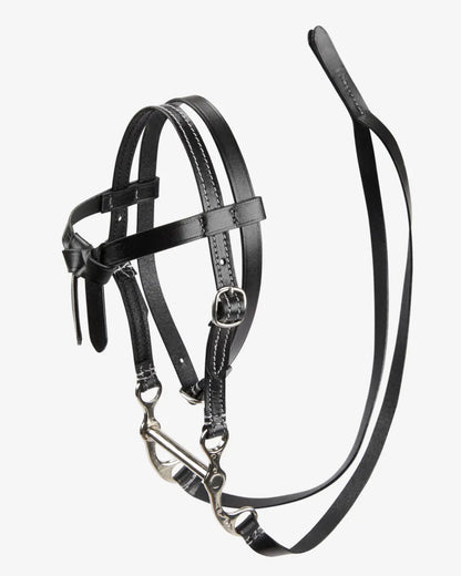 LeMieux Hobby Horse Westerntrense in Schwarz bei lope.de: Hochwertiges Leder-Zaumzeug in Größe S für kleine Steckenpferde mit Westernkandare und vernähten offenen Zügeln.