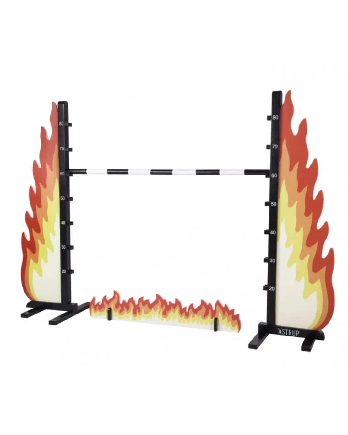 byASTRUP Hobby Horse Hindernis Fire bei lope.de kaufen: Stabiler Holz-Sprung für Steckenpferde mit coolen Seitenteilen im Flammendesign und verstellbarer Höhenstange.