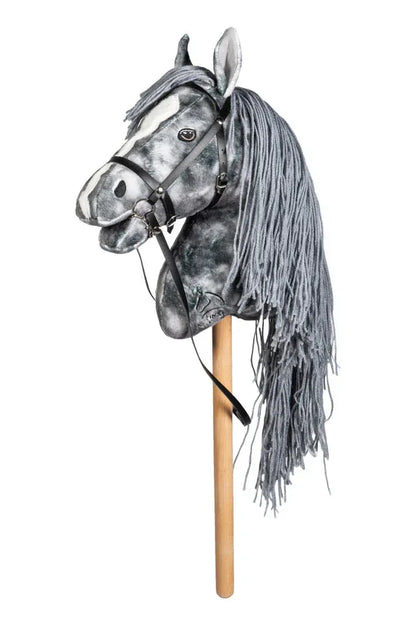 HKM Hobby Horse Apfelschimmel mit Blesse und Trense