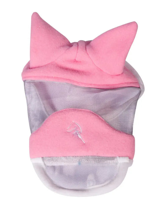 HKM Hobby horse fliegenmaske mit nasenteil aus mesh mit weichen rosa ohren