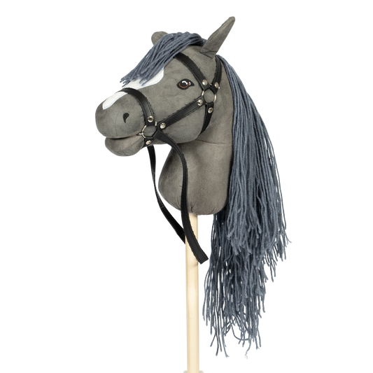 byAstrup Hobby Horse - Grau mit abnehmbarem Schweif (M/L)