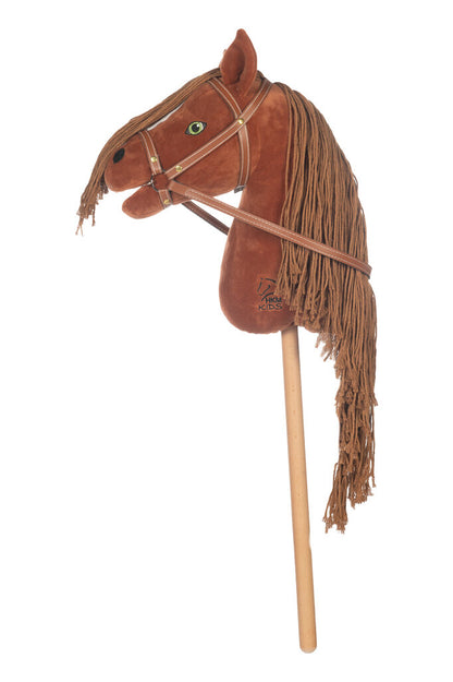 Hobby Horse in rotbraun mit Blesse und langer Mähne 