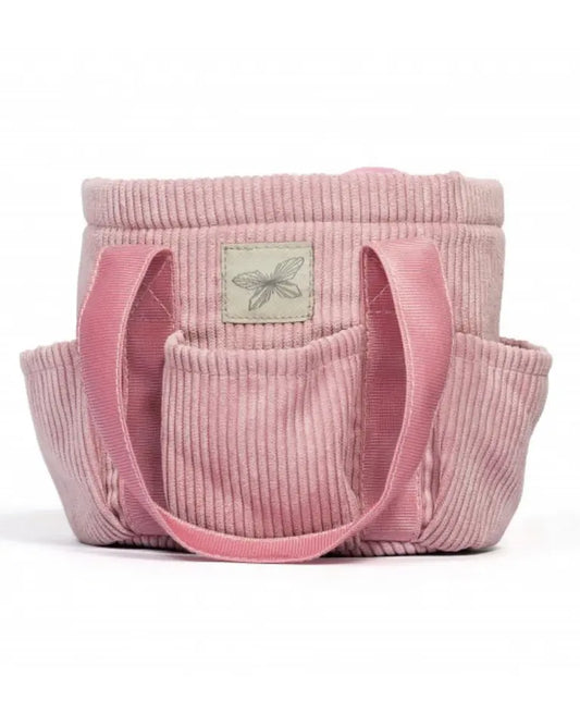 byASTRUP® Putztasche für Hobby Horses in Rosa aus weichem Breitcord – ideales Zubehör für die Aufbewahrung von Bürsten.