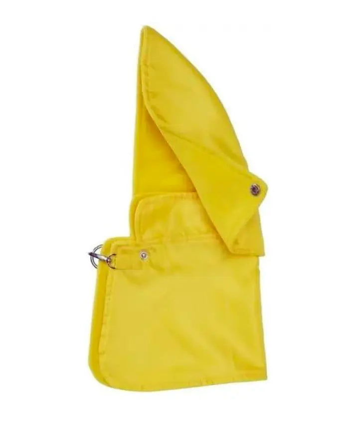 Hobby Horse Regenschutz mit Kapuze Gelb | Panduro Regendecke für Steckenpferd