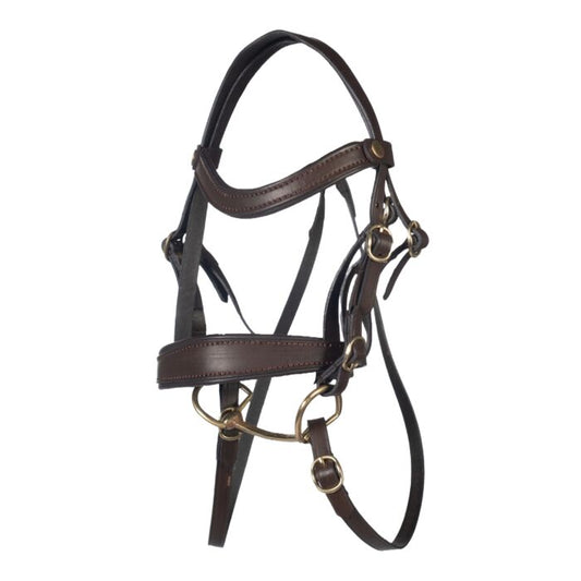 Braune Trense für Hobby Horse mit Gebiss und Zügeln