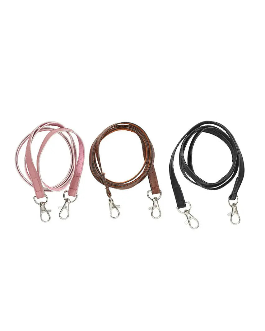 Hobby Horse Zügel 3er Set in braun, schwarz und rosa mit karabiner von panduro