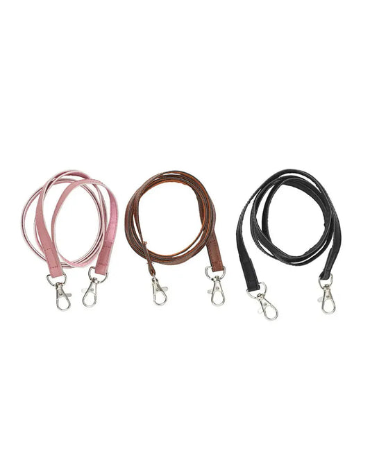 Hobby Horse Zügel 3er Set in braun, schwarz und rosa mit karabiner von panduro