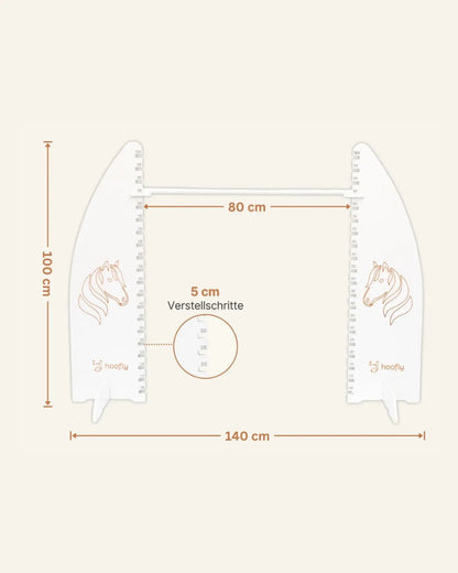 Maße zu hobby horsing turnier hindernis höhenverstellbar bis 100 cm