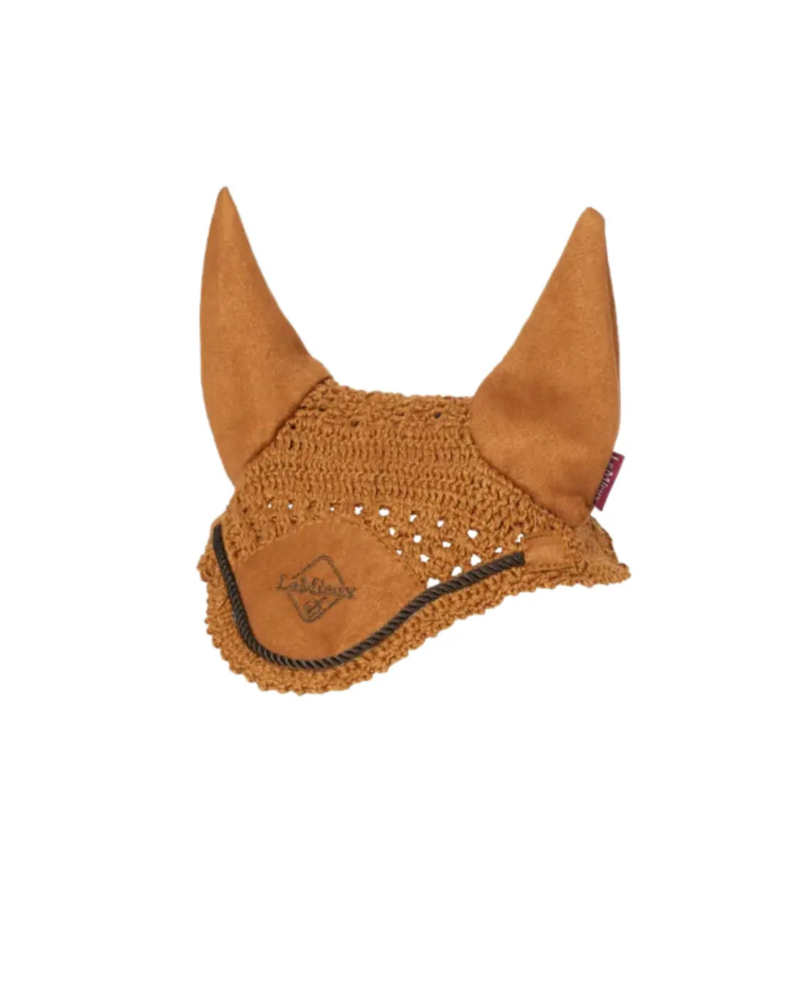 lemieux hobby horse gfleigenhaube in ginger/ocker schick gehäkelt mit zierbiese
