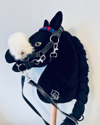 Panduro Hobby Horse Trense mit abnehmbarem Gebiss für kleine Hobby Horses | Schwarz