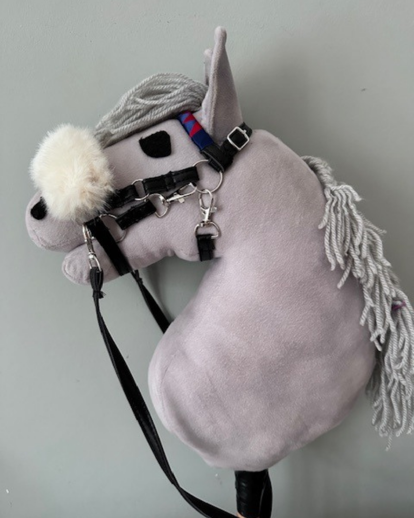 Panduro Hobby Horse Trense mit abnehmbarem Gebiss für kleine Hobby Horses | Schwarz